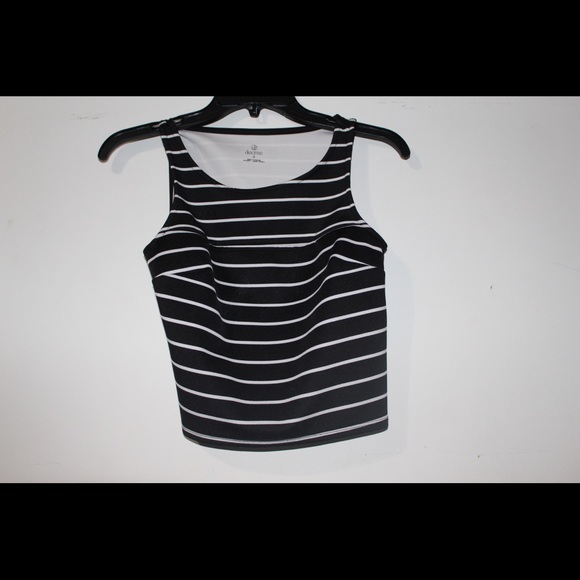 Black and white striped tank top - Picture 2 of 4